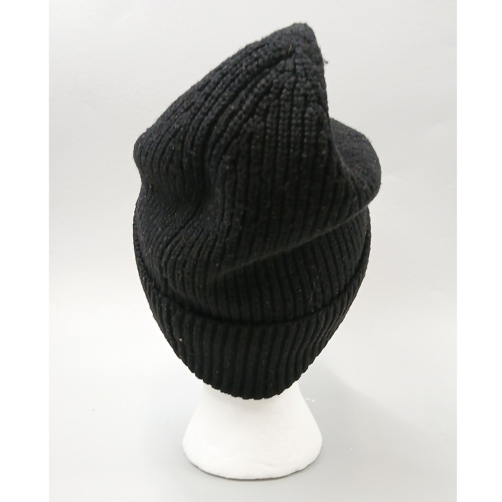 Polo Ralph Lauren Beanie Unisex OS Black R.LAUREN Patch Ribbed Knit Hat - Picture 5 of 7